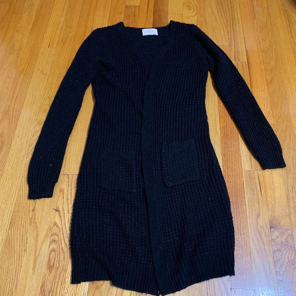 Black cardigan